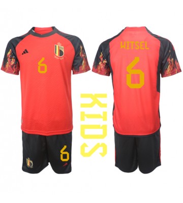 Belgien Axel Witsel #6 Replika Babytøj Hjemmebanesæt Børn VM 2022 Kortærmet (+ Korte bukser)